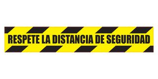 600X100MM Distance Floor Sticker ES