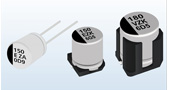 Hybrid capacitors are compact, allowing significant board space savings; vibration-proof parts also available